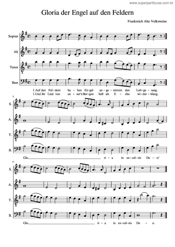 Partitura da música Gloria Der Engel