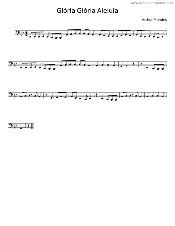 Partitura da música Glória Glória Aleluia v.2