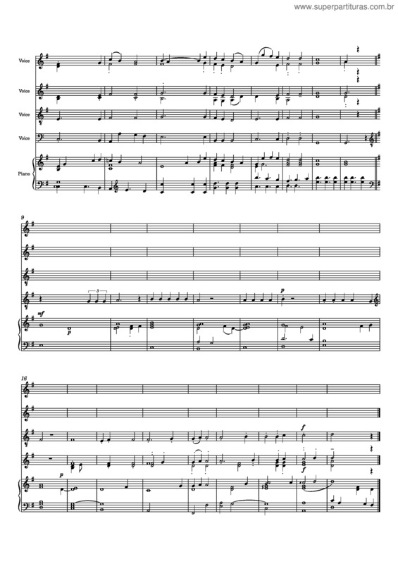 Partitura da música Gloria Gmg Madrid 2011