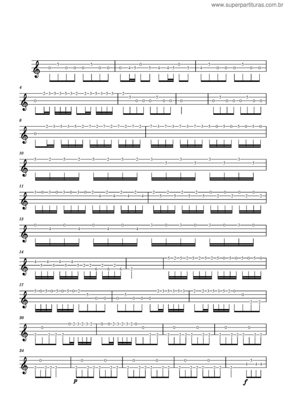 Partitura da música Gloria In D Major, Rv 589 – Antonio Vivaldi Gloria Tabs 2