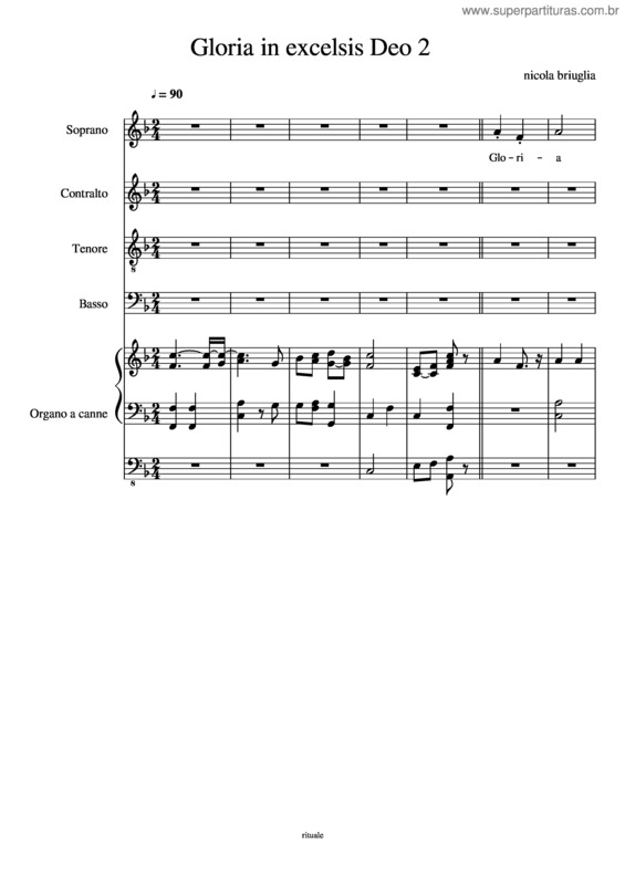 Partitura da música Gloria In Excelsis Deo 2 v.2
