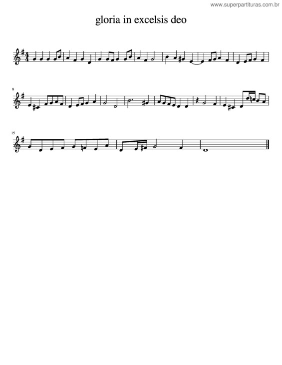 Partitura da música Gloria In Excelsis Deo v.21