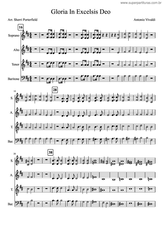 Partitura da música Gloria In Excelsis Deo v.8