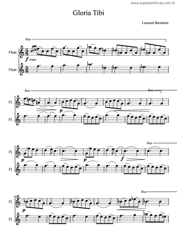 Partitura da música Gloria Tibi– Second