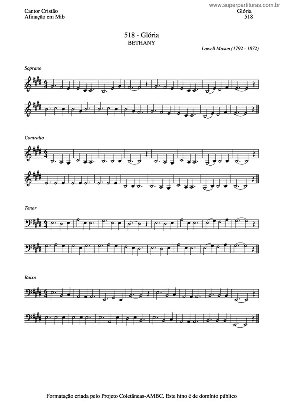 Partitura da música Glória v.14