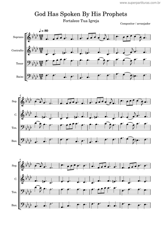 Partitura da música God Has Spoken