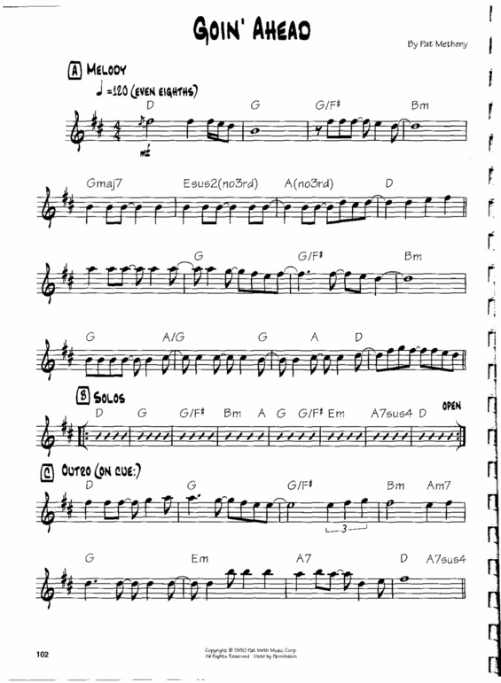 Partitura da música Goin Ahead