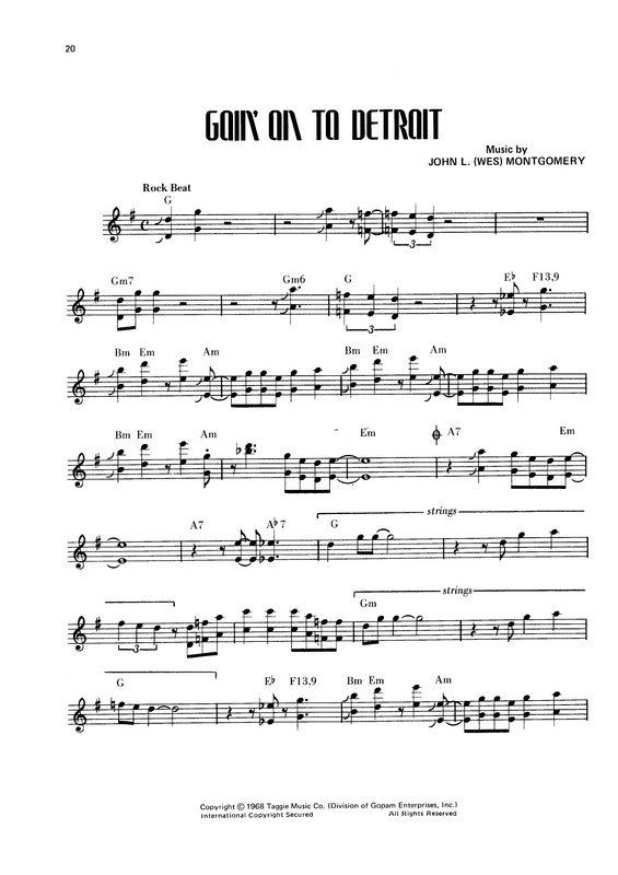 Partitura da música Goin On To Detroit