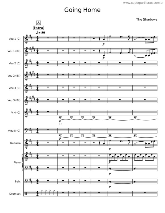 Partitura da música Going Home –Local Hero– – The Shadows v.2