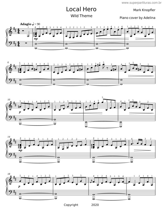 Partitura da música Going Home: Theme Of The Local Hero – Mark Knopfler v.2