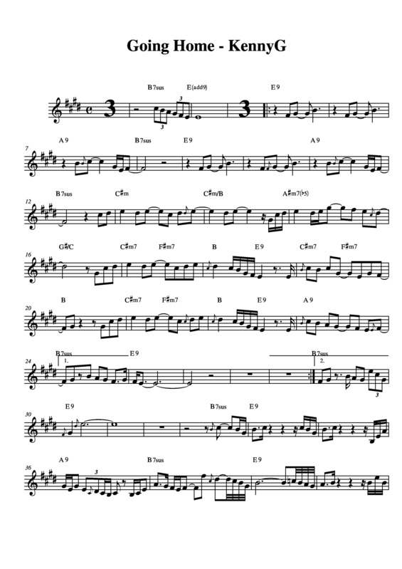 Partitura da música Going Home v.5