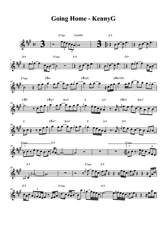 Partitura da música Going Home v.6