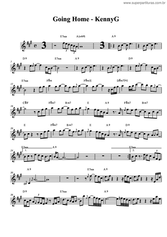 Partitura da música Going Home v.7