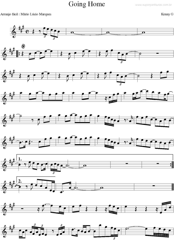 Partitura da música Going Home