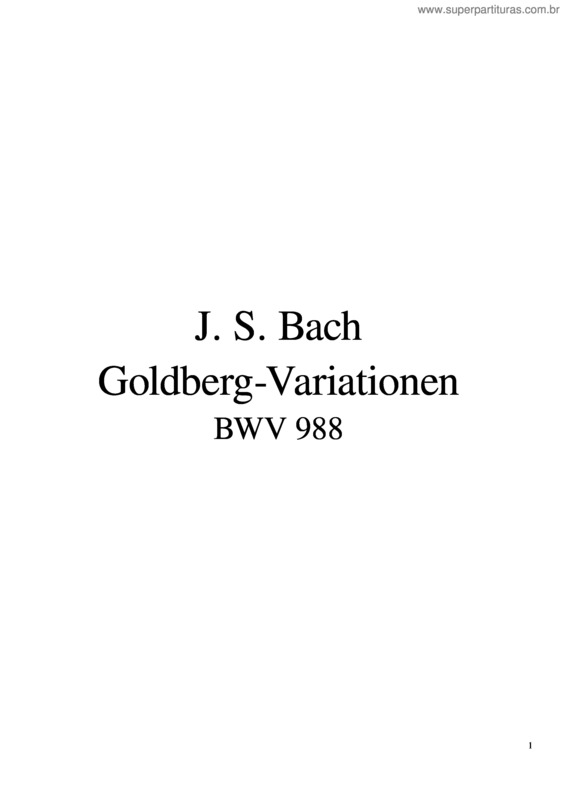 Partitura da música Goldberg Variations v.4