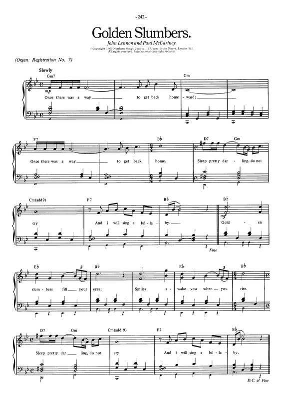 Partitura da música Golden Slumbers v.4