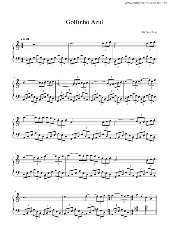 Partitura da música Golfinho Azul (Blue Dolphin)