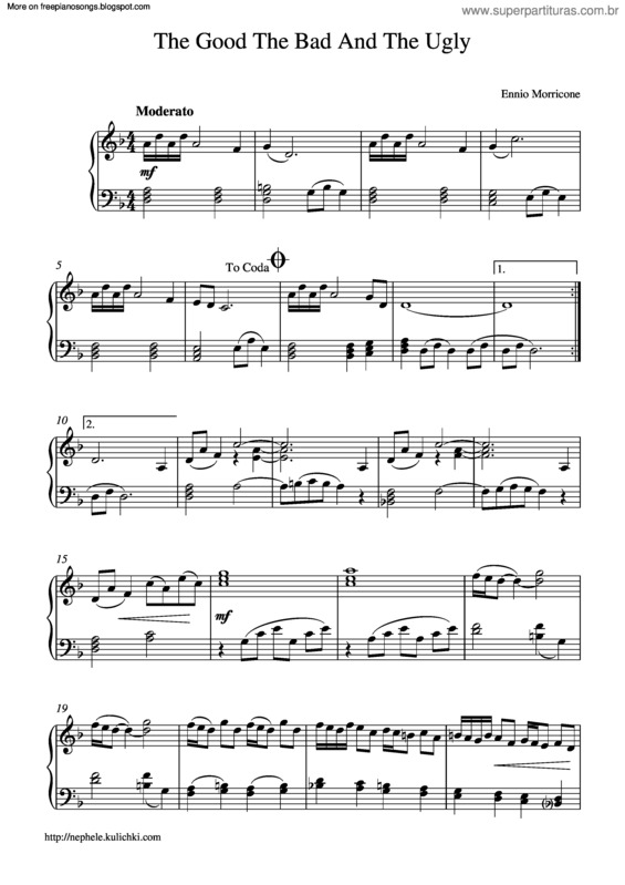 Partitura da música Good Bad Ugly