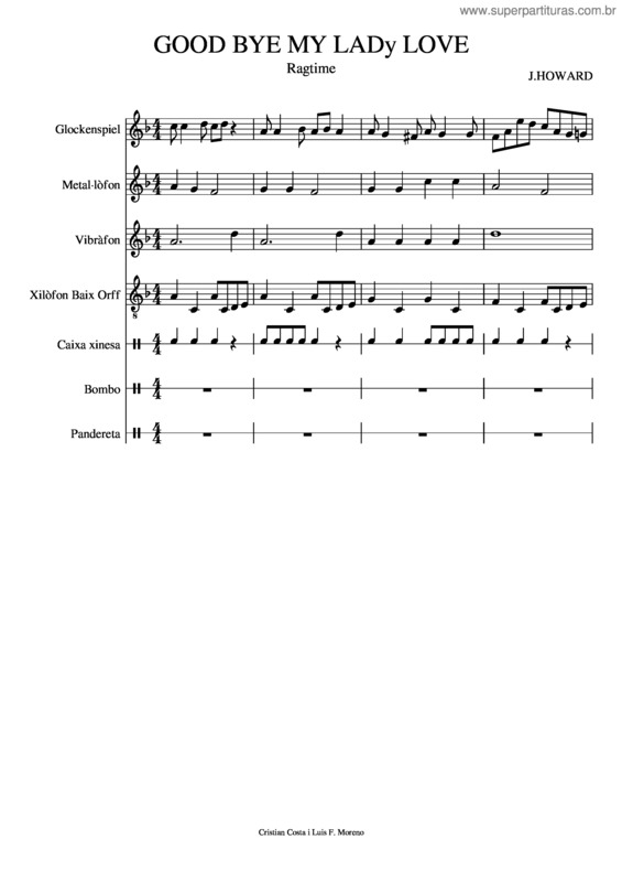 Partitura da música Good Bye My Lady Love