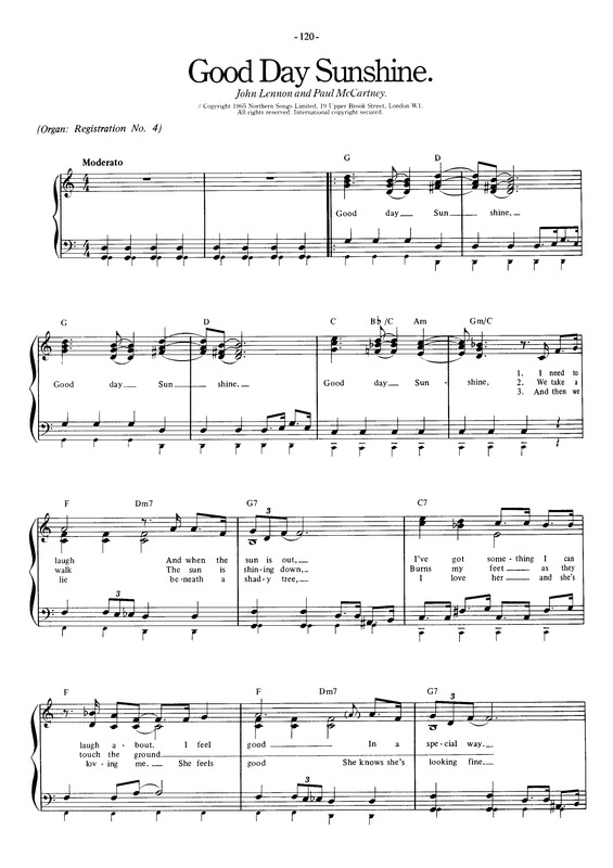 Partitura da música Good Day Sunshine v.4