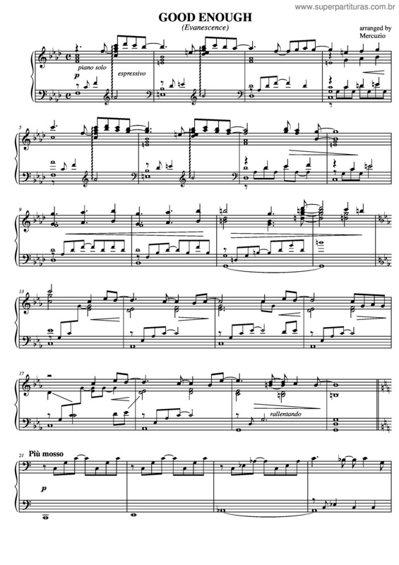 Partitura da música Good Enough v.6