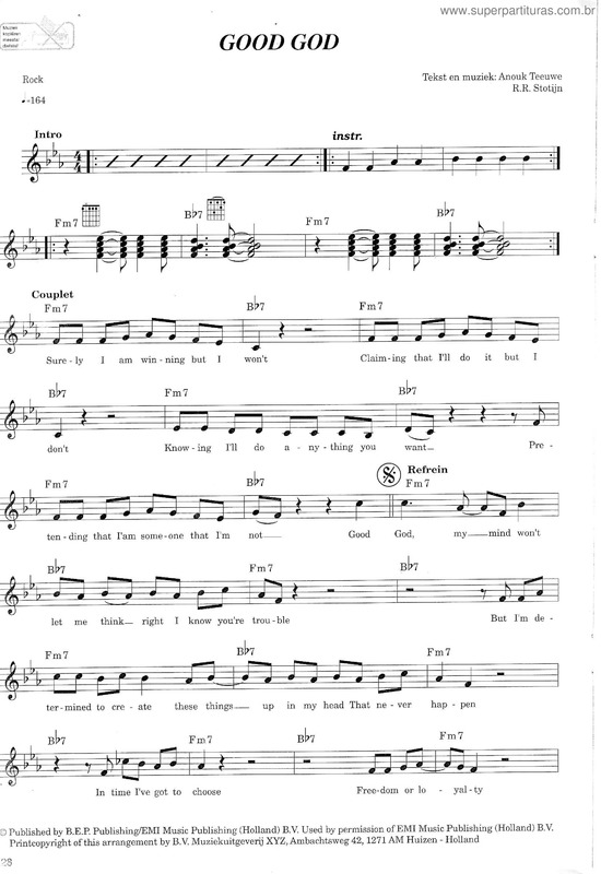 Partitura da música Good God