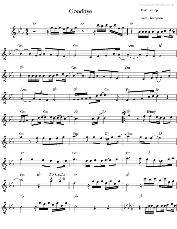 Partitura da música Goodbye v.3