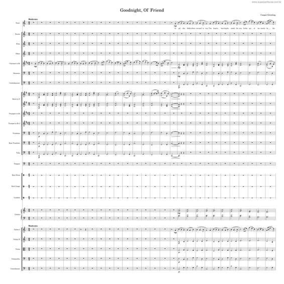 Partitura da música Goodnight, Ol` Friend v.2
