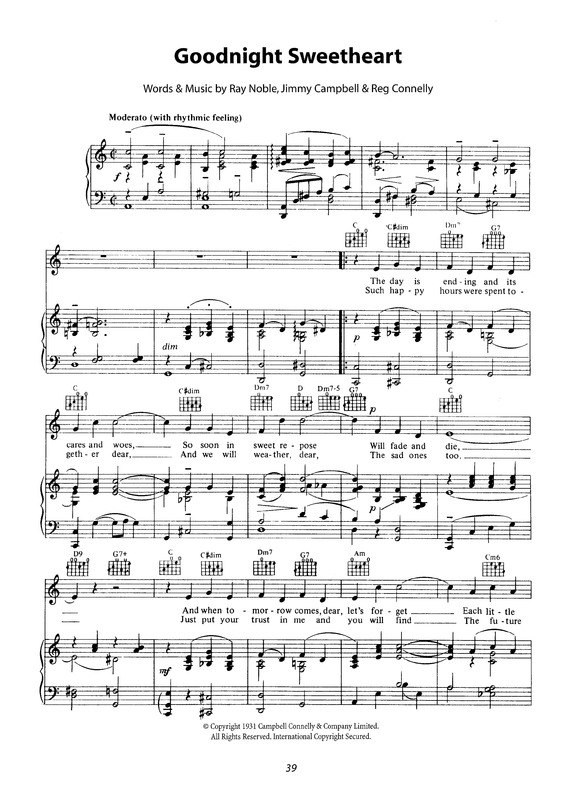 Partitura da música Goodnight Sweetheart