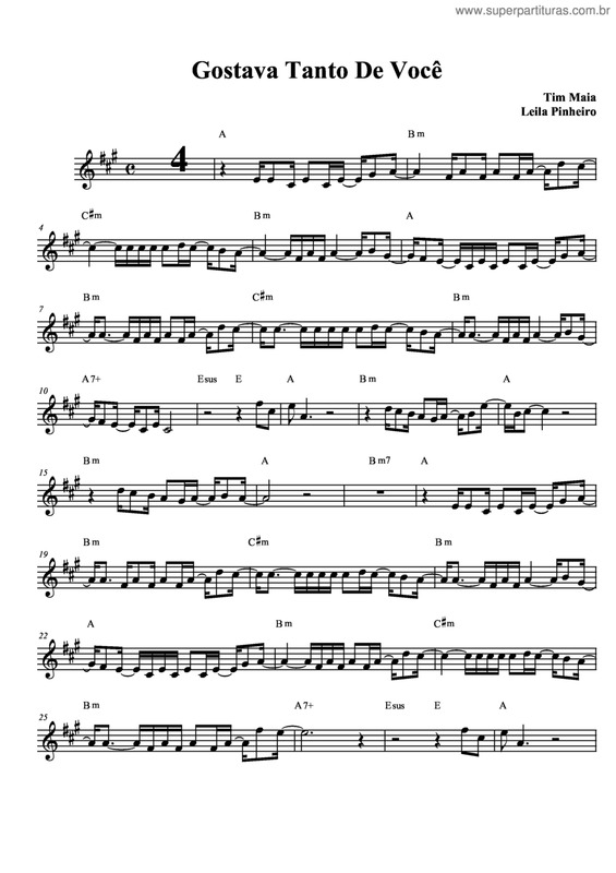 Partitura da música Gostava Tanto De Você v.10