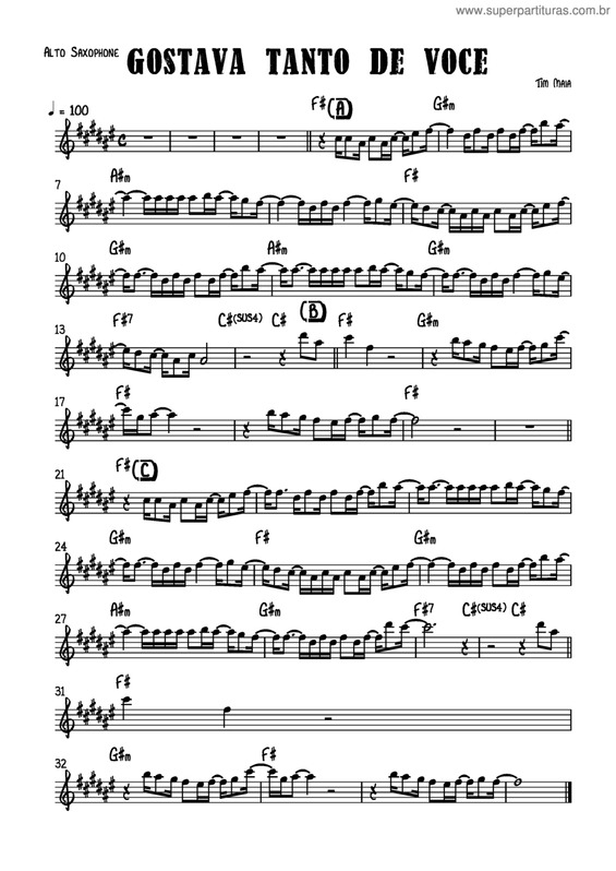 Partitura da música Gostava Tanto De Você v.12