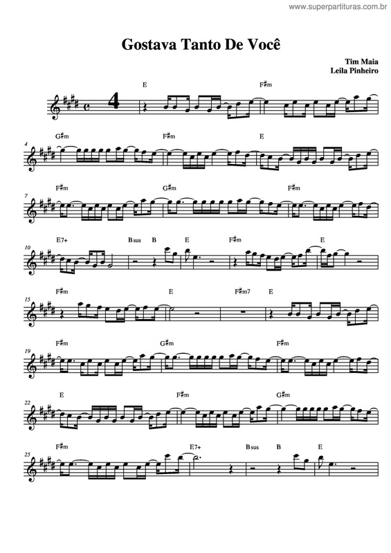 Partitura da música Gostava Tanto De Você v.13