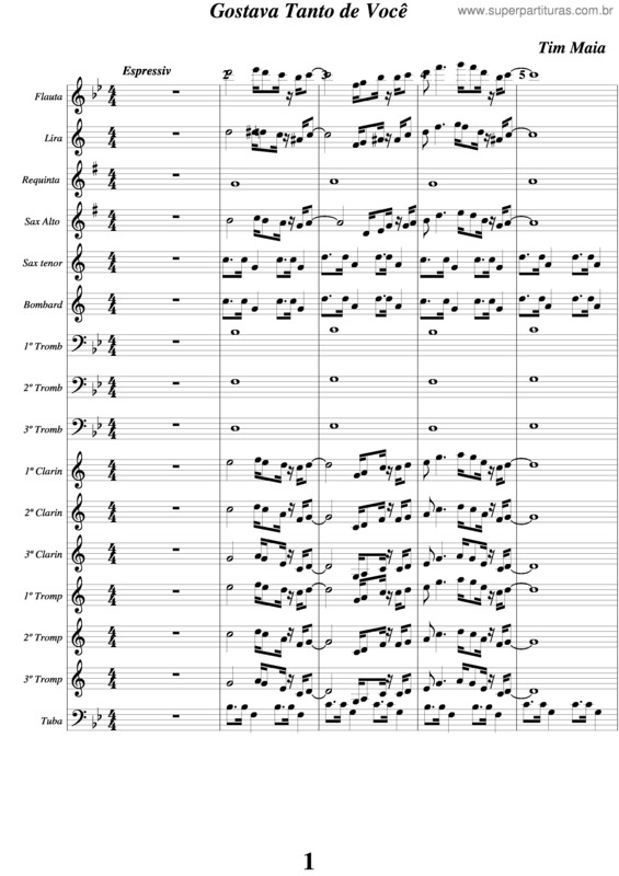 Partitura da música Gostava Tanto De Você v.8