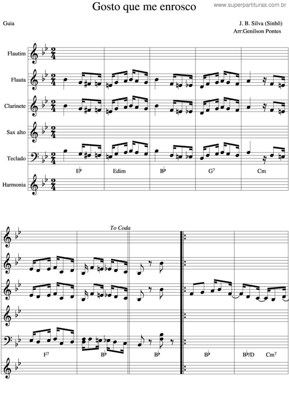 Partitura da música Gosto Que Enrosco