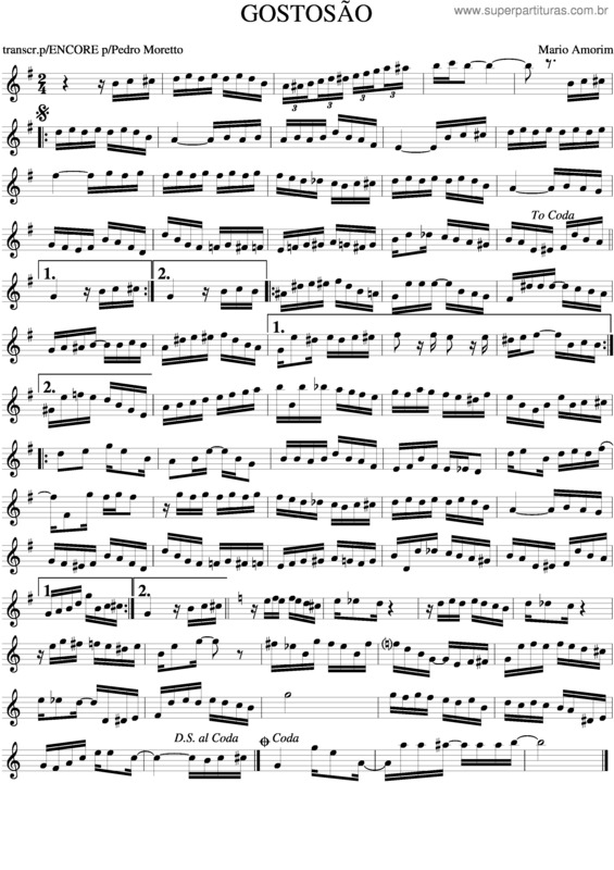 Partitura da música Gostosão