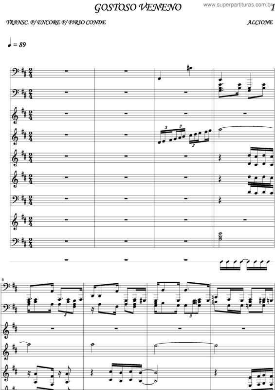 Partitura da música Gostoso Veneno