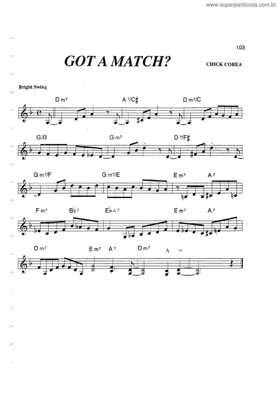 Partitura da música Got A Match?