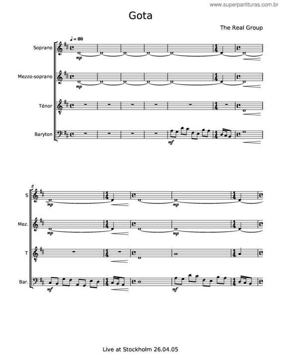 Partitura da música Gota