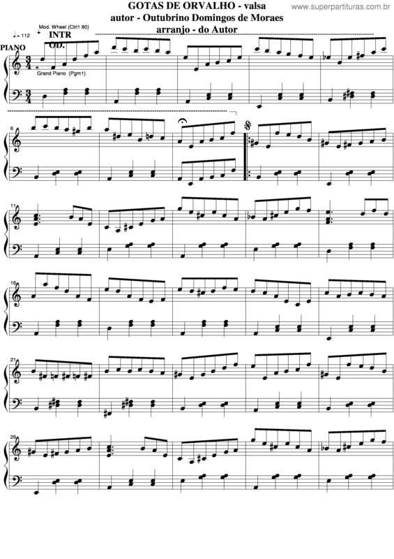 Partitura da música Gotas De Orvalho v.4