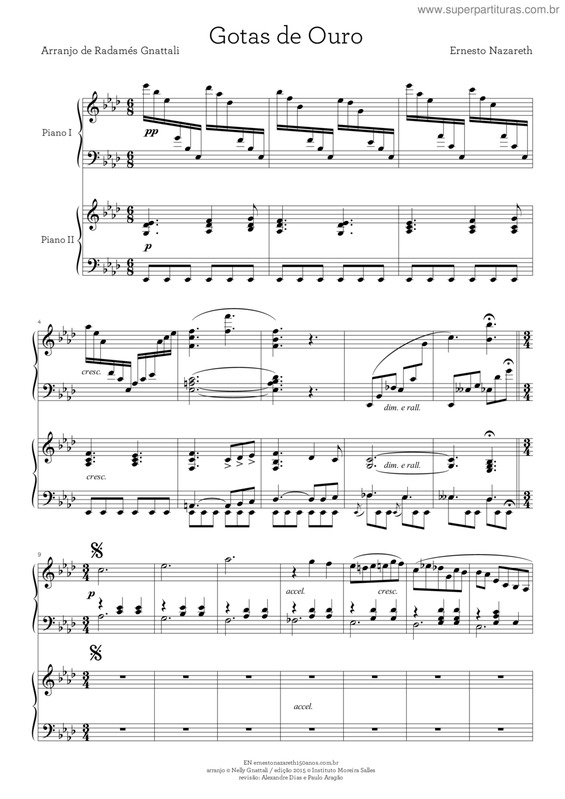 Partitura da música Gotas De Ouro v.2