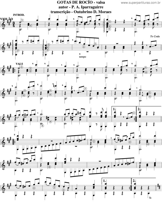 Partitura da música Gotas De Rocío v.2