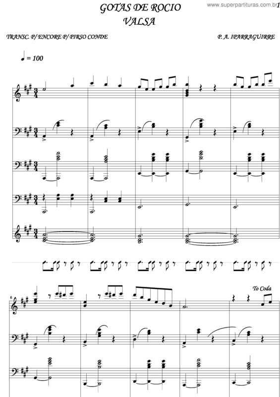 Partitura da música Gotas De Rocio