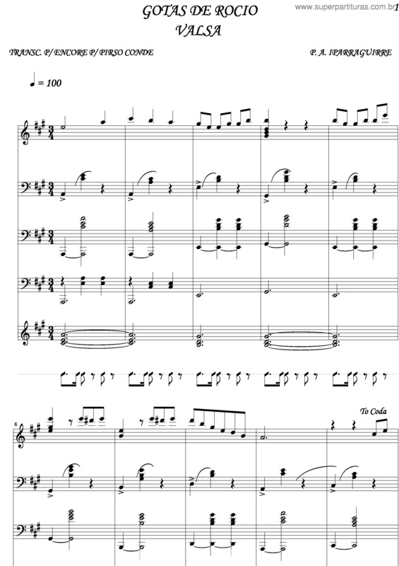 Partitura da música Gotas De Rocio