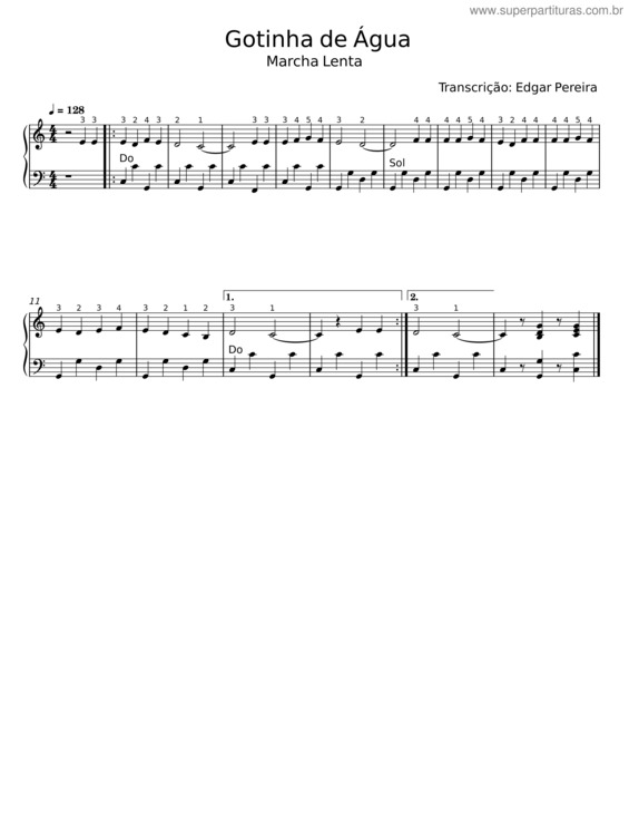 Partitura da música Gotinha De Água