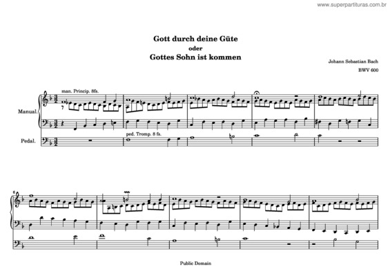 Partitura da música Gott durch deine Güte