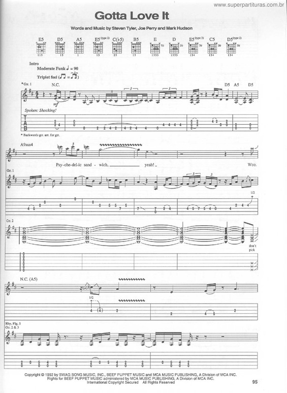 Partitura da música Gotta Love It