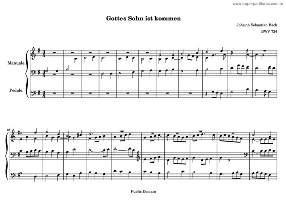 Partitura da música Gottes Sohn ist kommen