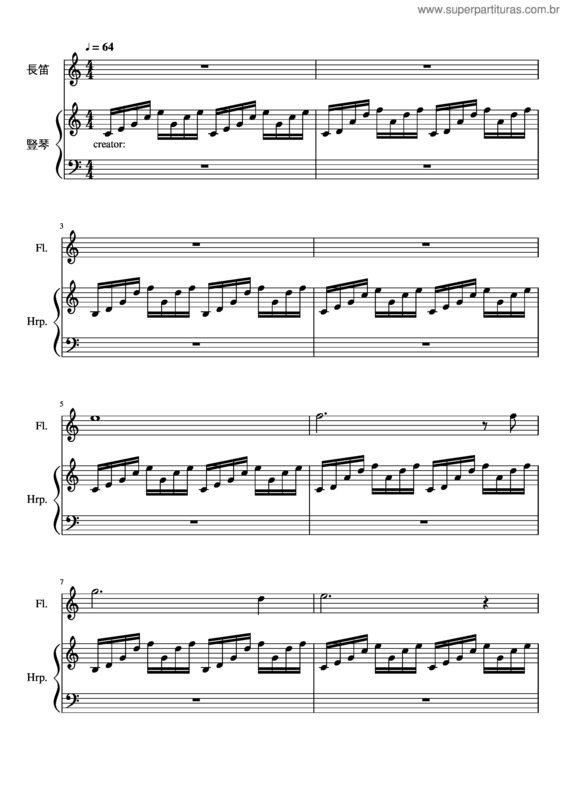 Partitura da música Gounod–Ave–Maria