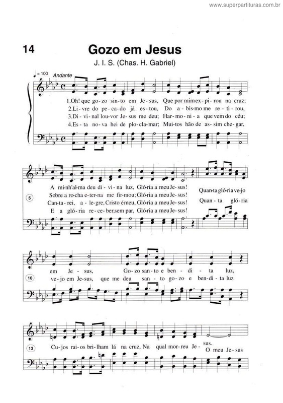 Partitura da música Gozo Em Jesus v.2