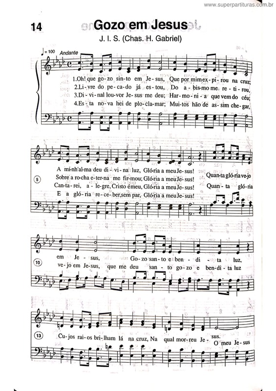 Partitura da música Gozo Em Jesus v.3
